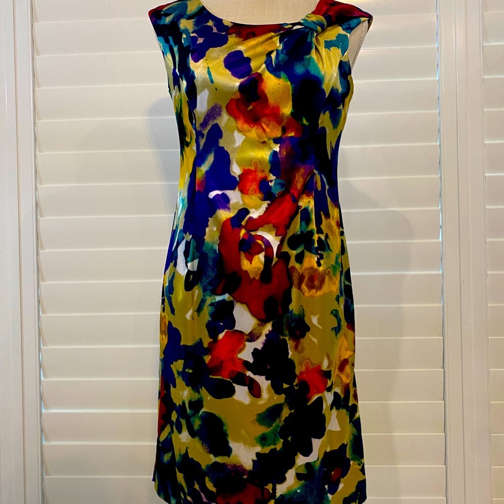 Eva Picone size4P elegant, colorful mini dress,